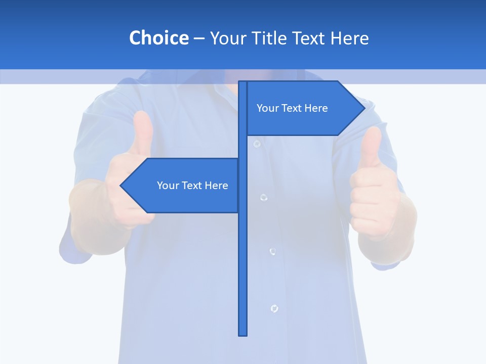 Happy Caucasian Portrait PowerPoint Template