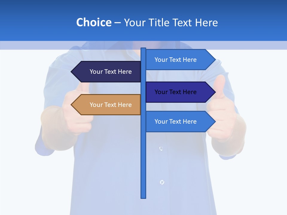 Happy Caucasian Portrait PowerPoint Template