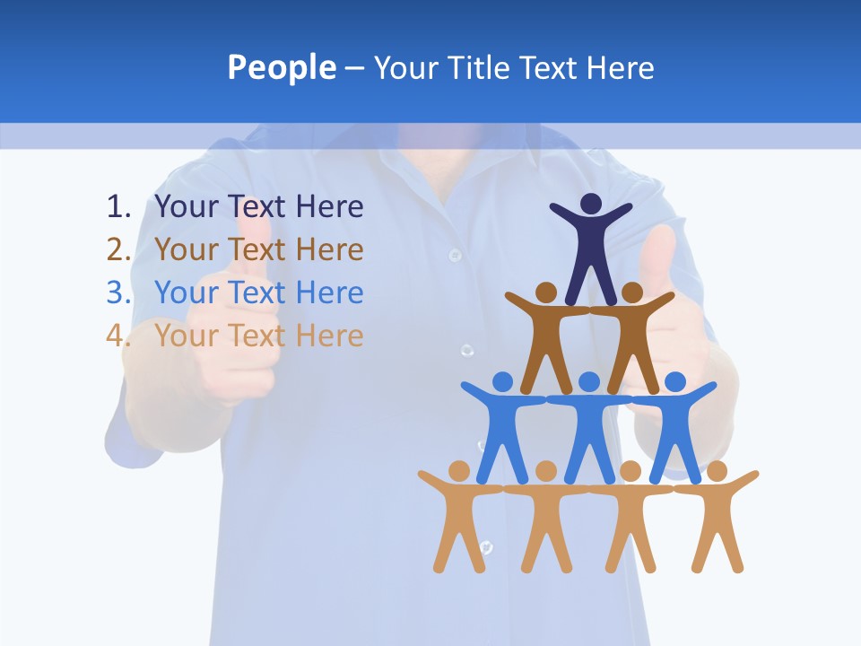 Happy Caucasian Portrait PowerPoint Template