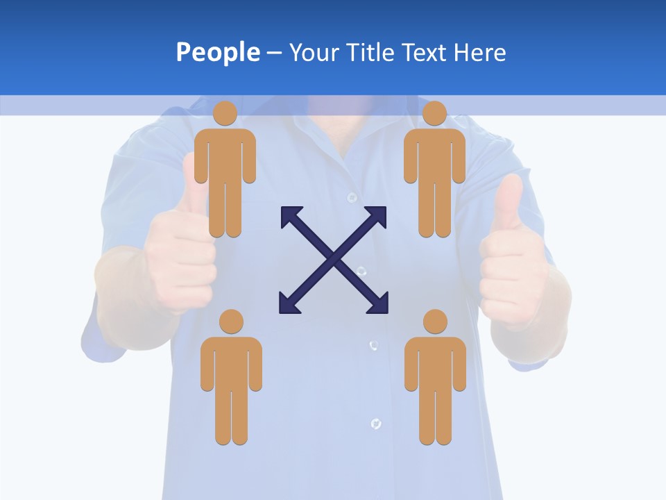 Happy Caucasian Portrait PowerPoint Template