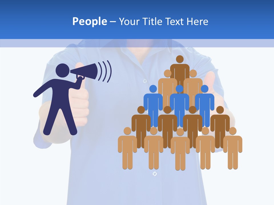 Happy Caucasian Portrait PowerPoint Template