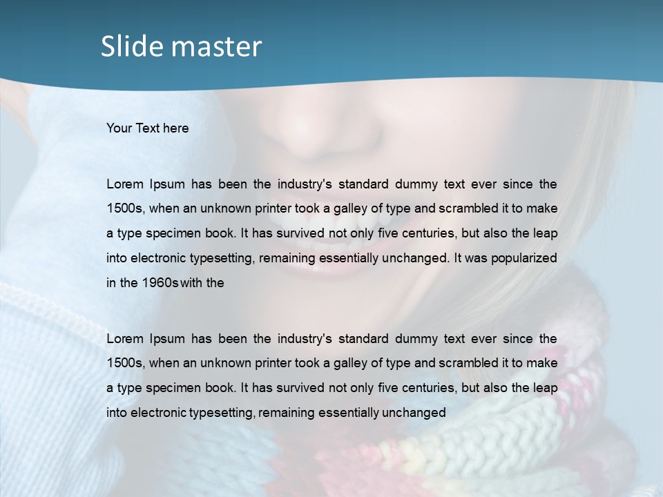 Girl Female Looking PowerPoint Template