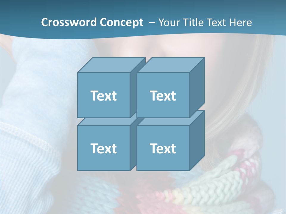 Girl Female Looking PowerPoint Template