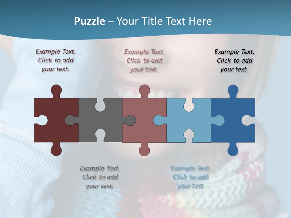 Girl Female Looking PowerPoint Template