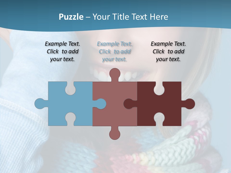 Girl Female Looking PowerPoint Template