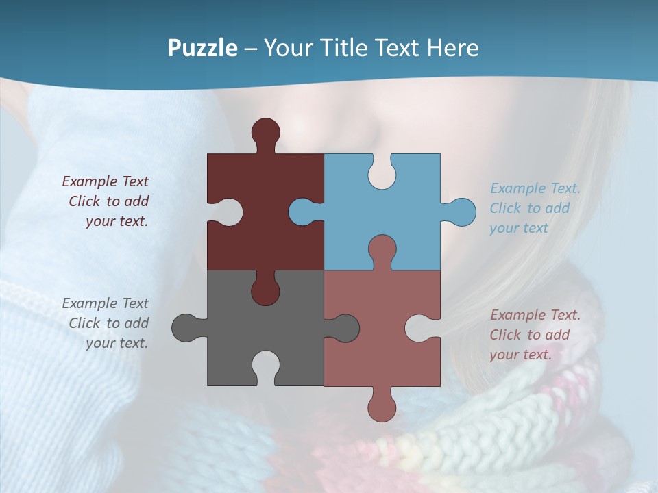 Girl Female Looking PowerPoint Template