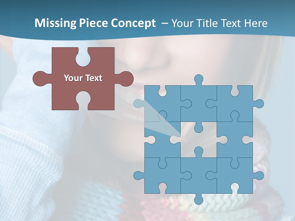 Girl Female Looking PowerPoint Template