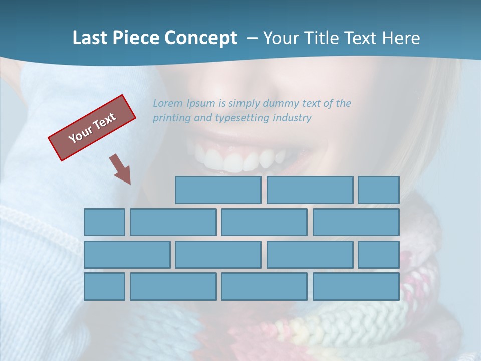 Girl Female Looking PowerPoint Template