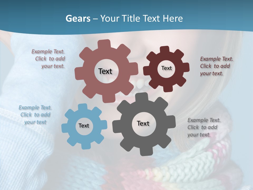 Girl Female Looking PowerPoint Template