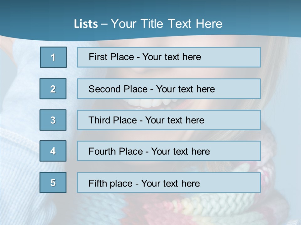 Girl Female Looking PowerPoint Template