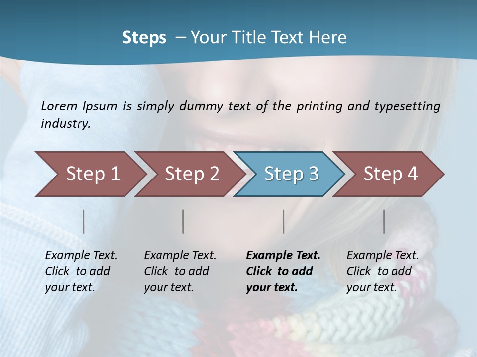 Girl Female Looking PowerPoint Template