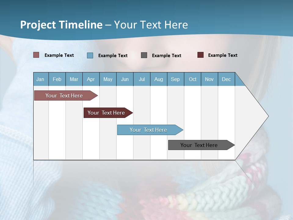 Girl Female Looking PowerPoint Template