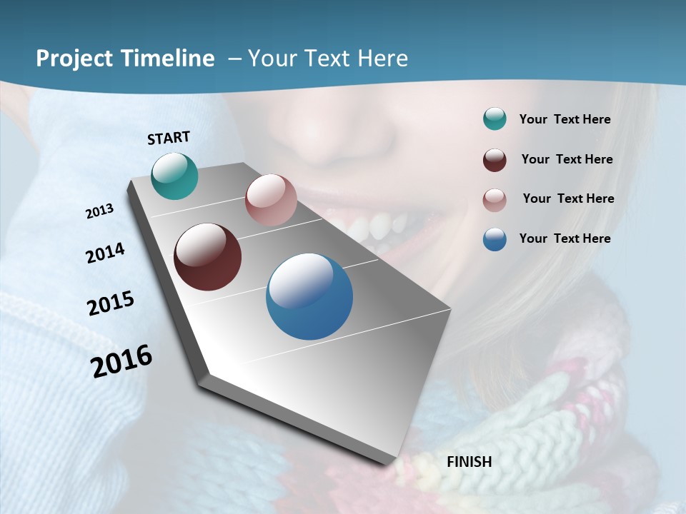 Girl Female Looking PowerPoint Template