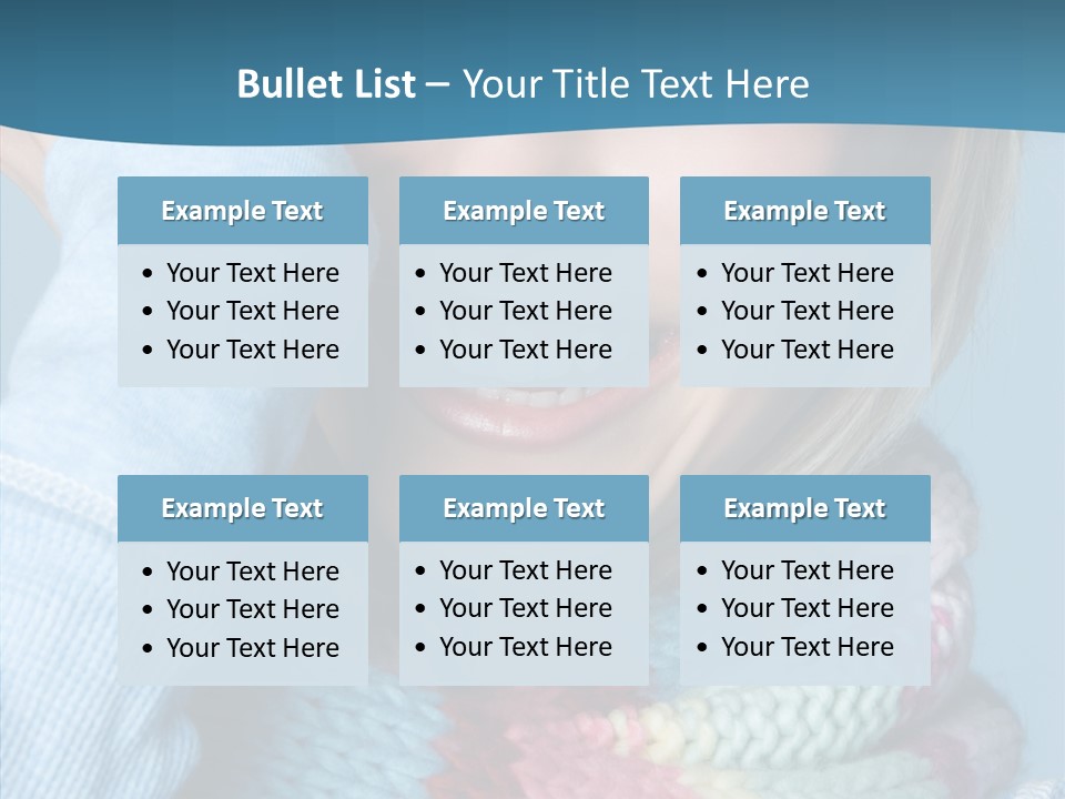 Girl Female Looking PowerPoint Template