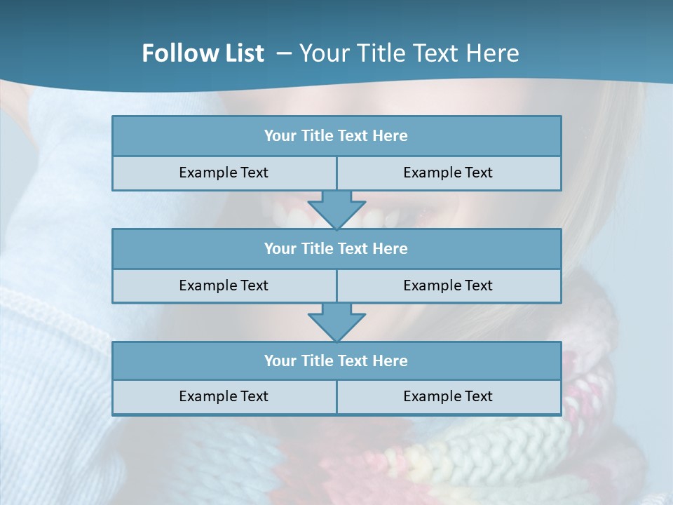 Girl Female Looking PowerPoint Template