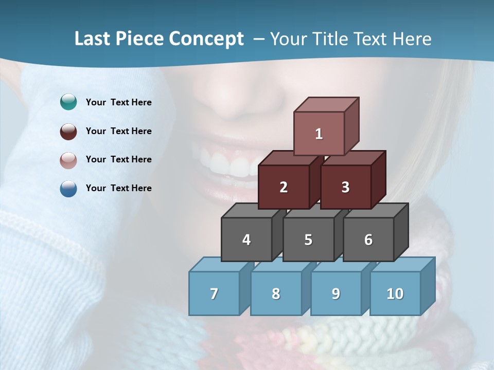 Girl Female Looking PowerPoint Template