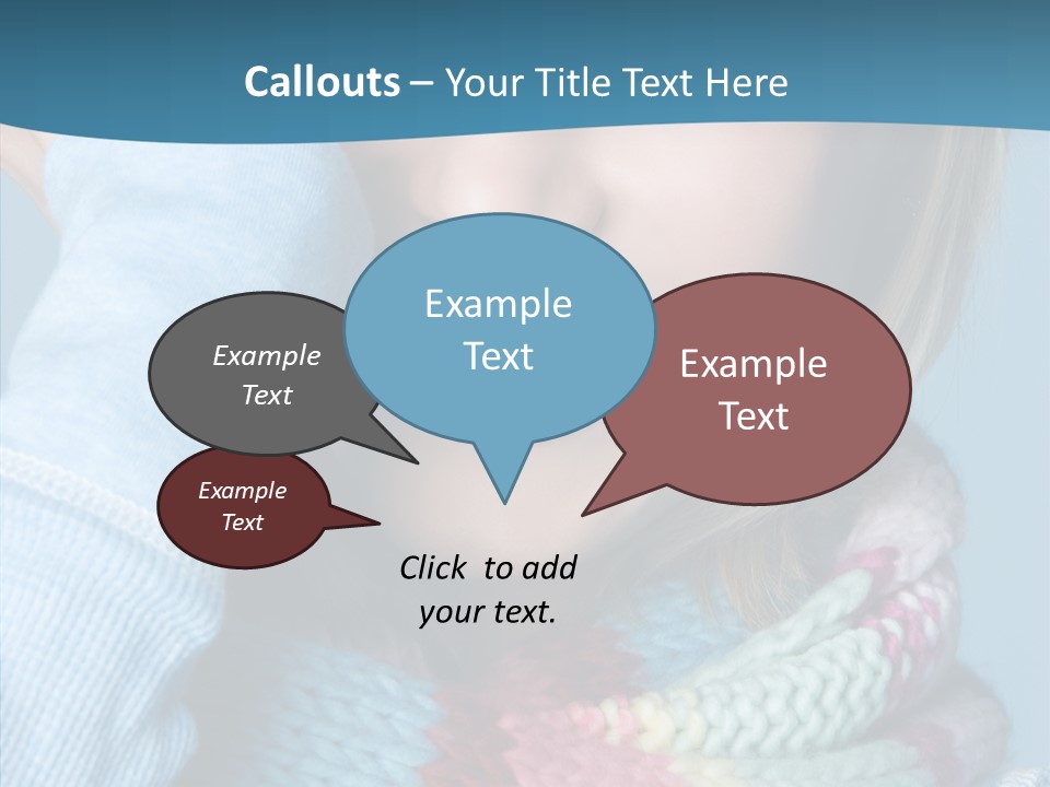 Girl Female Looking PowerPoint Template