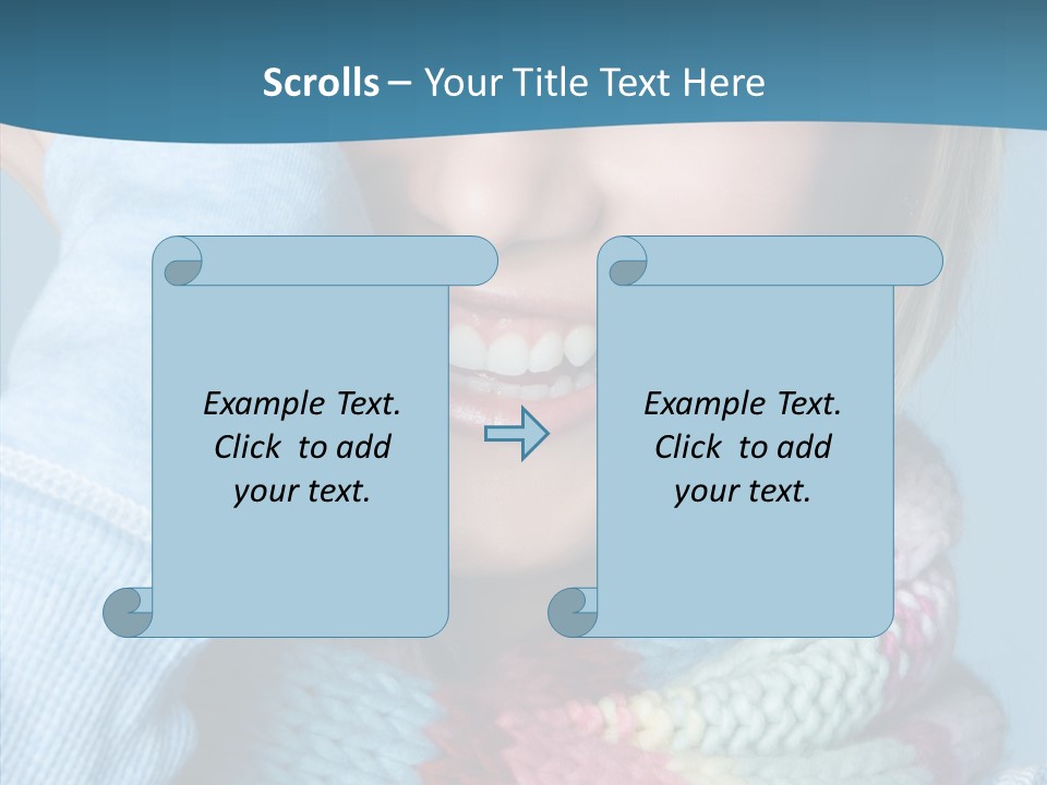 Girl Female Looking PowerPoint Template
