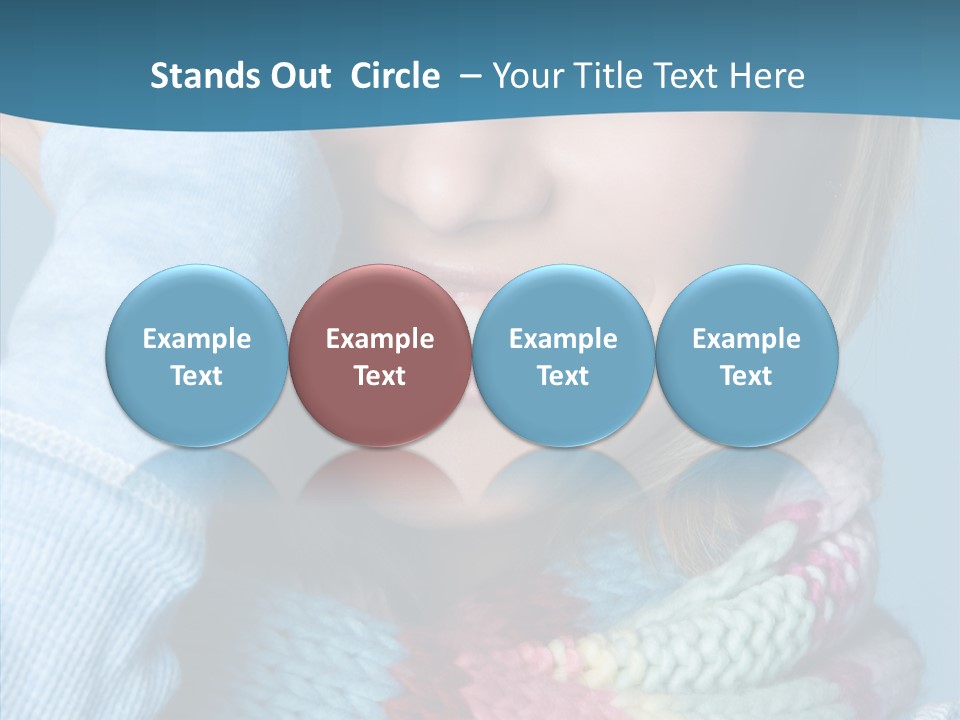 Girl Female Looking PowerPoint Template