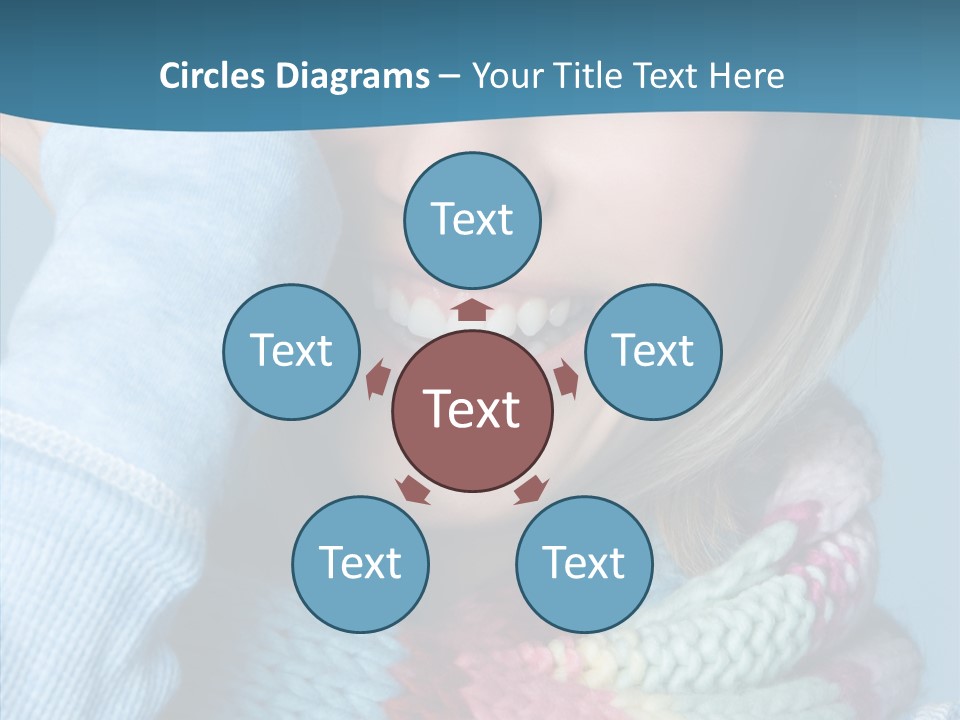 Girl Female Looking PowerPoint Template