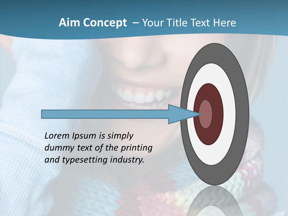 Girl Female Looking PowerPoint Template