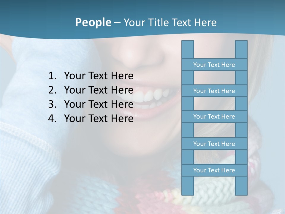 Girl Female Looking PowerPoint Template