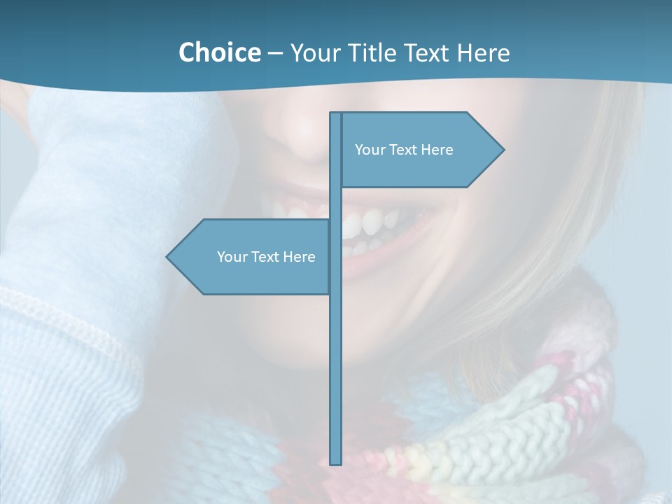 Girl Female Looking PowerPoint Template