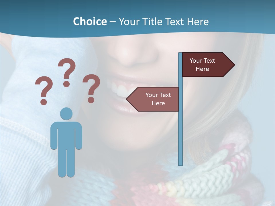 Girl Female Looking PowerPoint Template