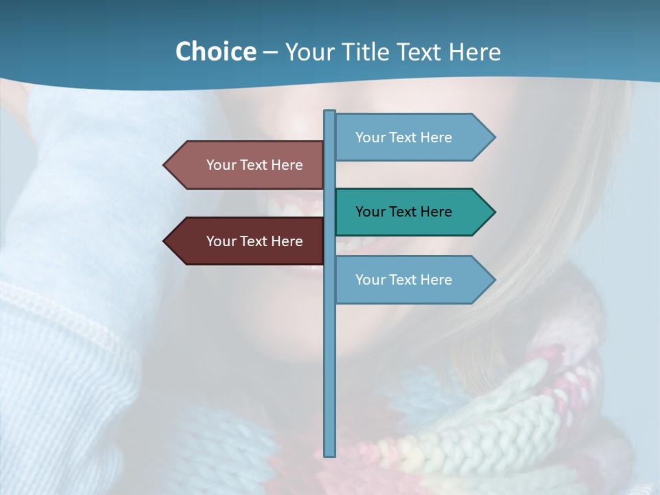 Girl Female Looking PowerPoint Template