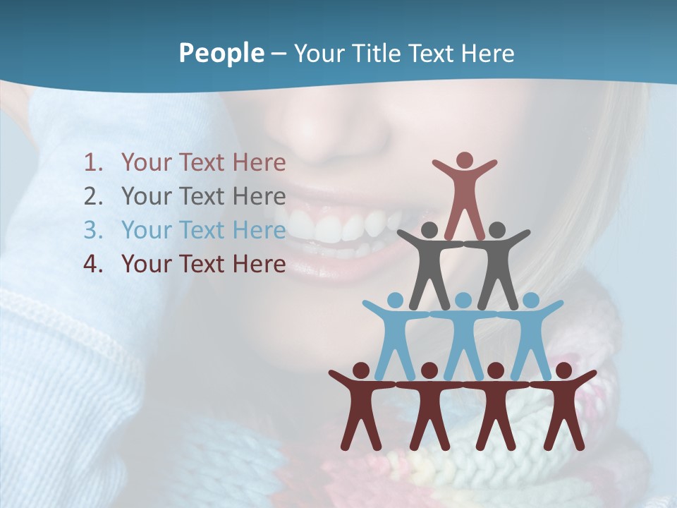 Girl Female Looking PowerPoint Template