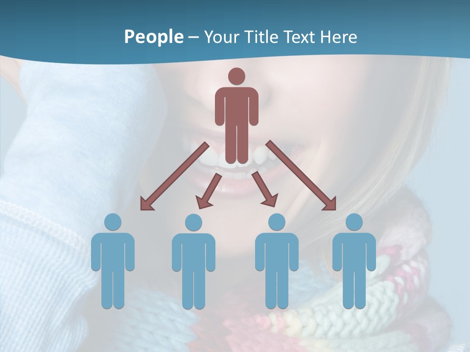 Girl Female Looking PowerPoint Template