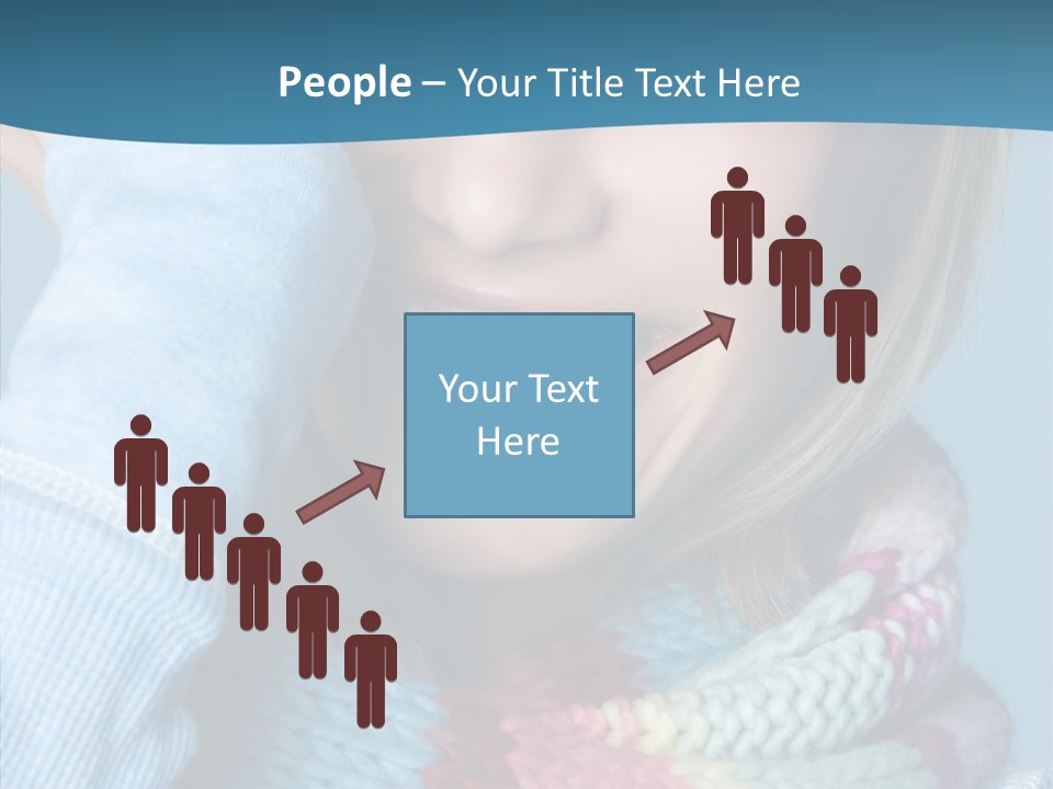 Girl Female Looking PowerPoint Template