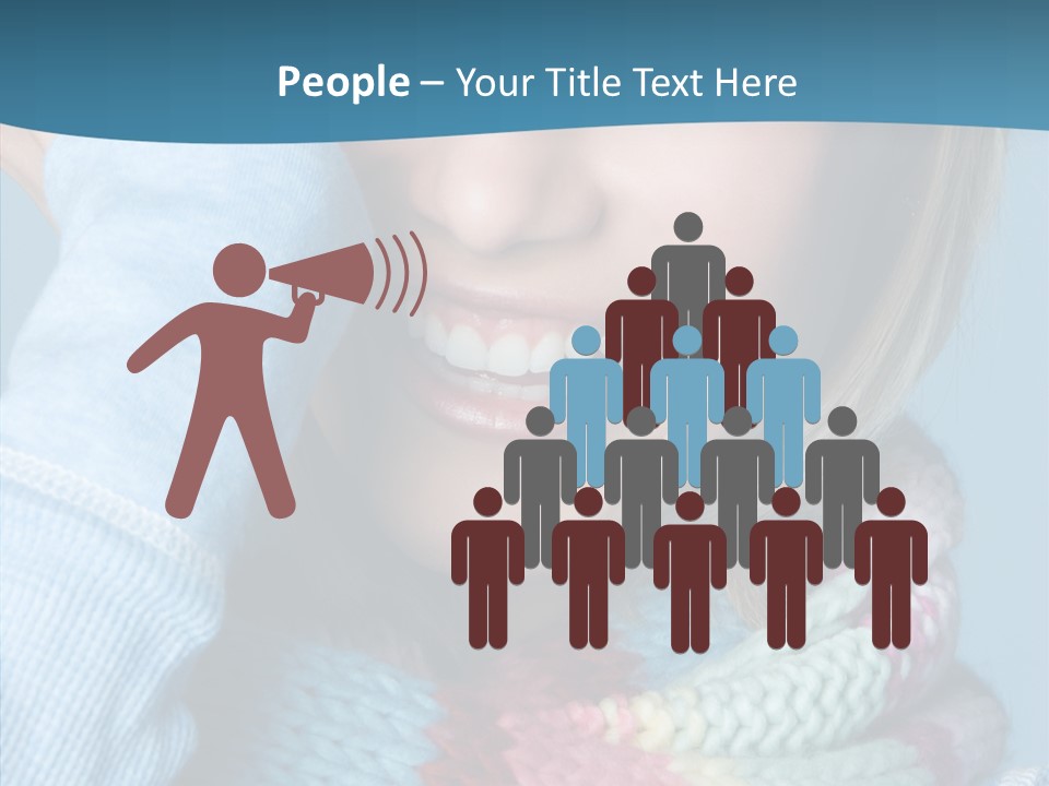 Girl Female Looking PowerPoint Template