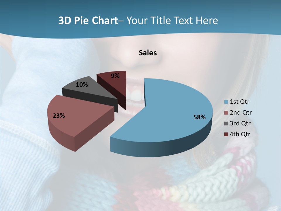 Girl Female Looking PowerPoint Template
