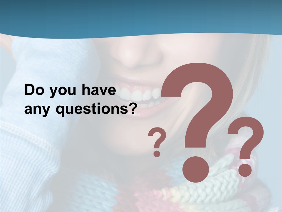 Girl Female Looking PowerPoint Template