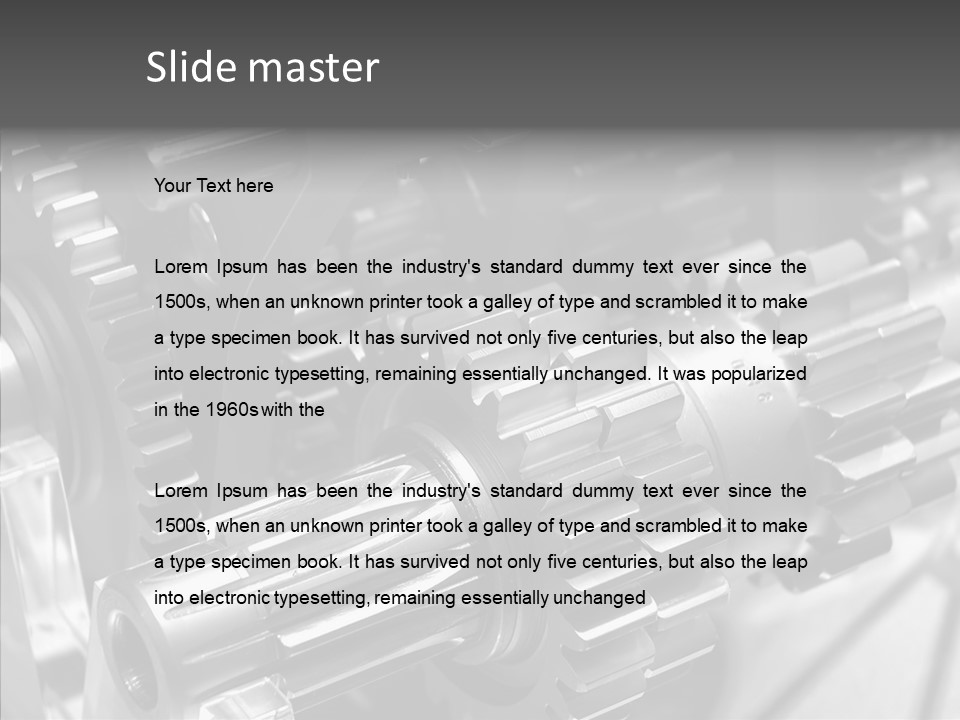 Cog Motor Crankshaft PowerPoint Template