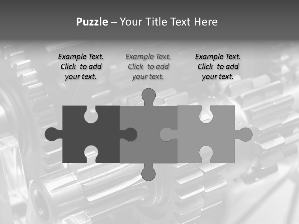 Cog Motor Crankshaft PowerPoint Template