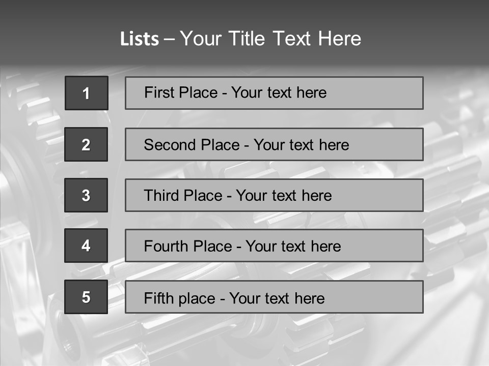 Cog Motor Crankshaft PowerPoint Template