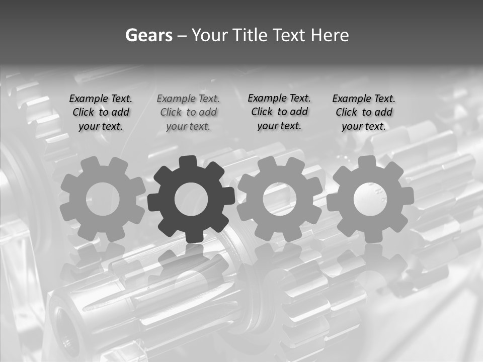 Cog Motor Crankshaft PowerPoint Template
