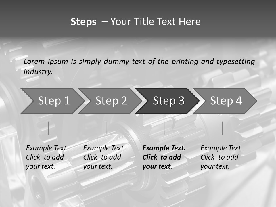 Cog Motor Crankshaft PowerPoint Template