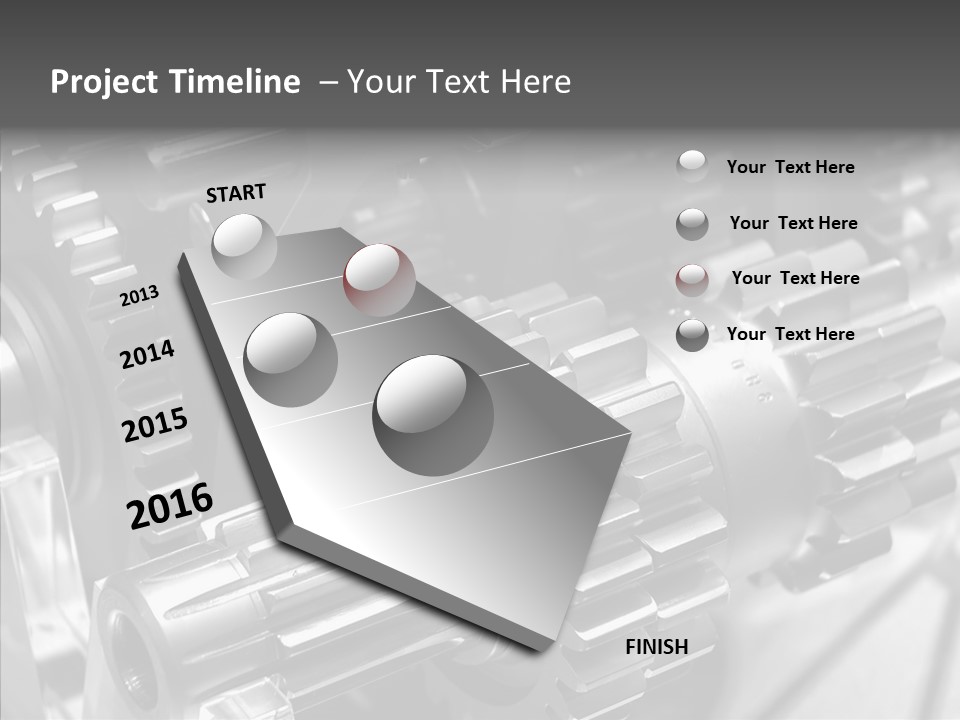 Cog Motor Crankshaft PowerPoint Template