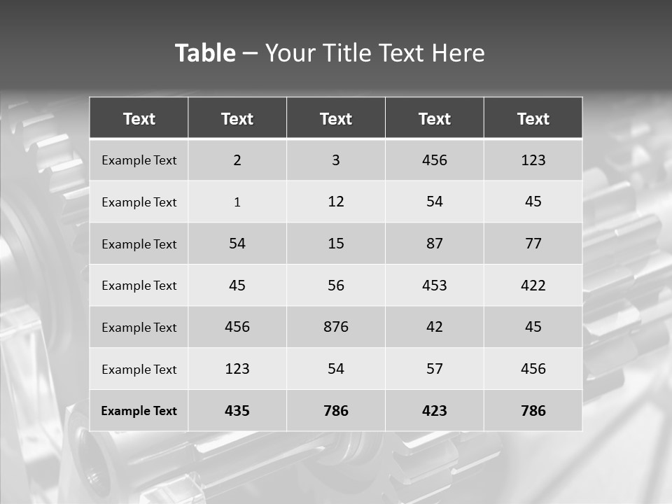 Cog Motor Crankshaft PowerPoint Template