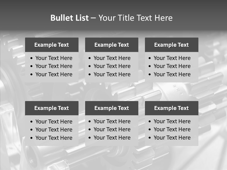 Cog Motor Crankshaft PowerPoint Template