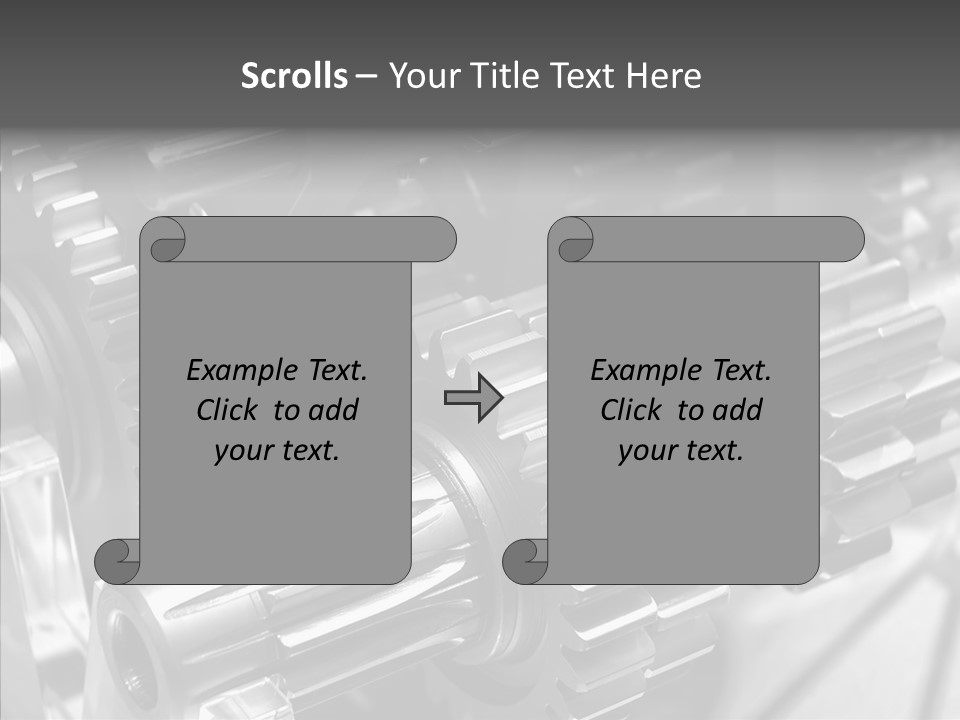 Cog Motor Crankshaft PowerPoint Template