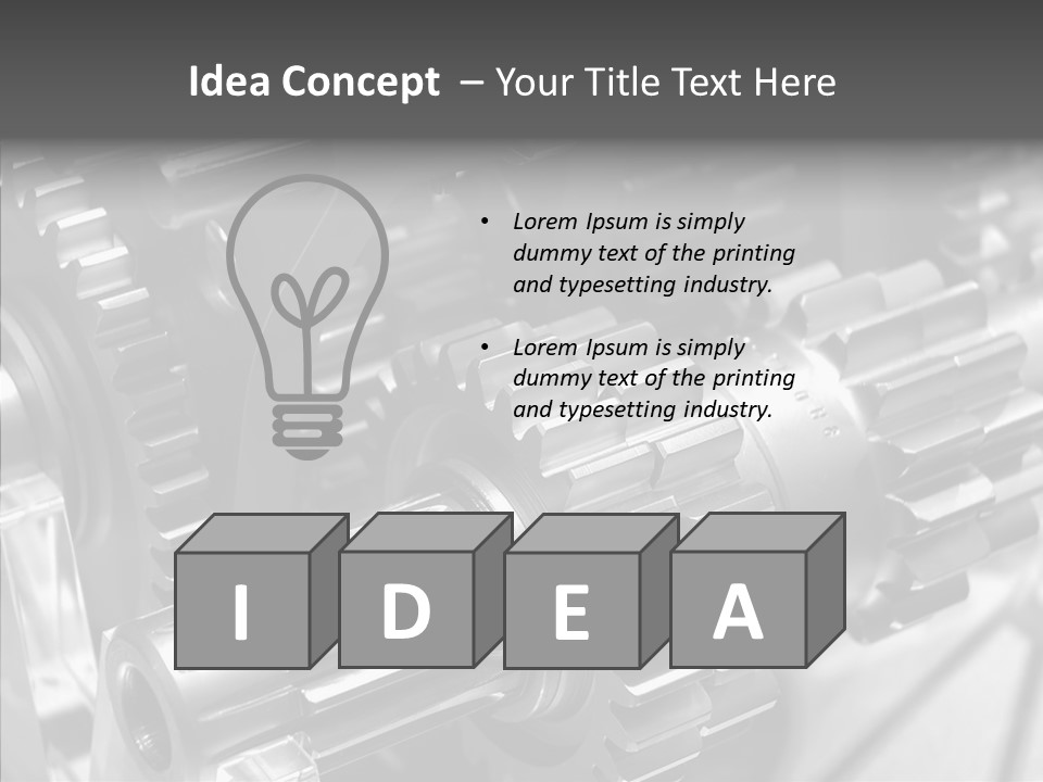Cog Motor Crankshaft PowerPoint Template