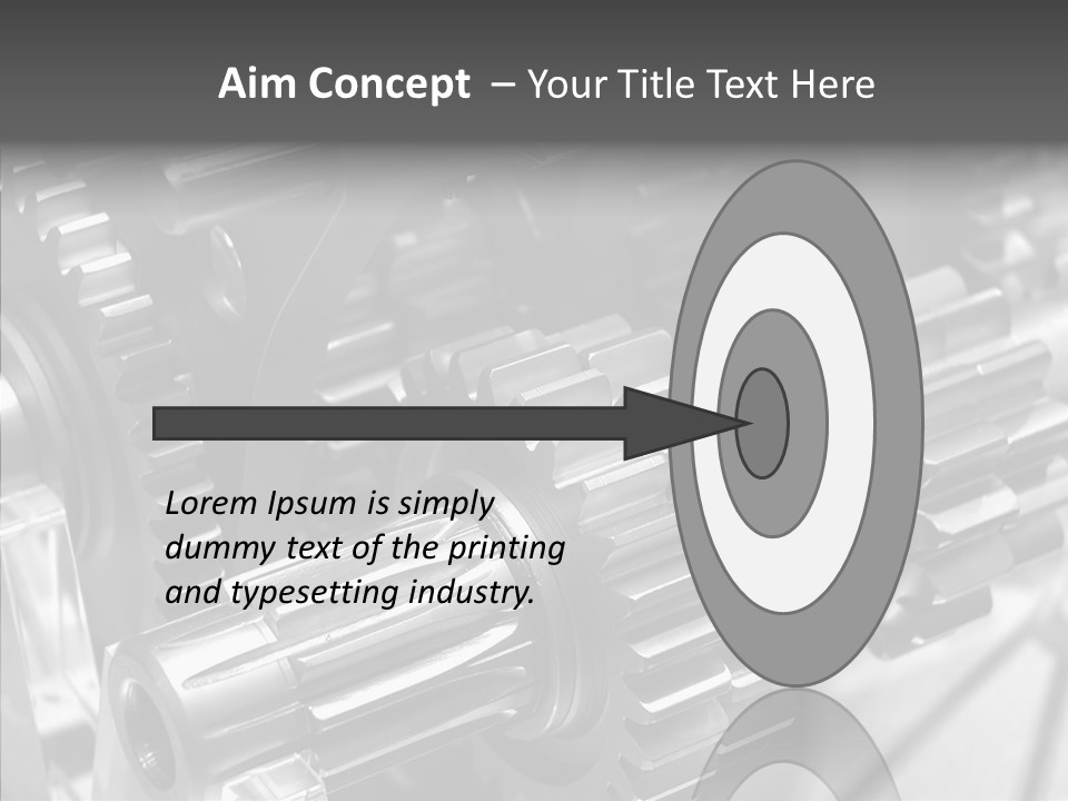 Cog Motor Crankshaft PowerPoint Template