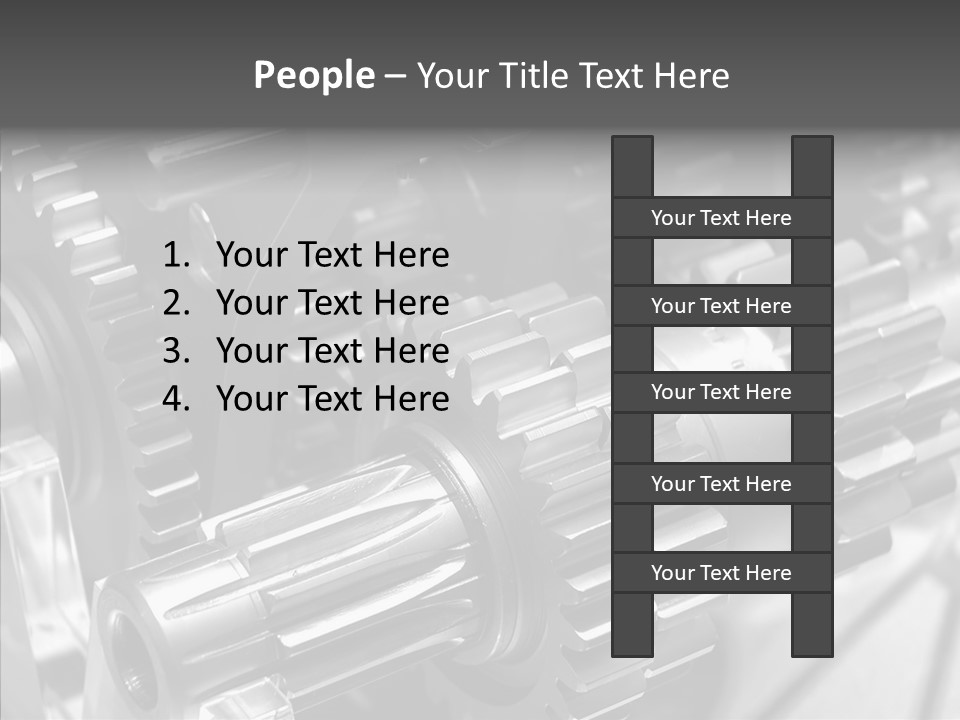 Cog Motor Crankshaft PowerPoint Template