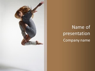 Stretching Leap Grace PowerPoint Template