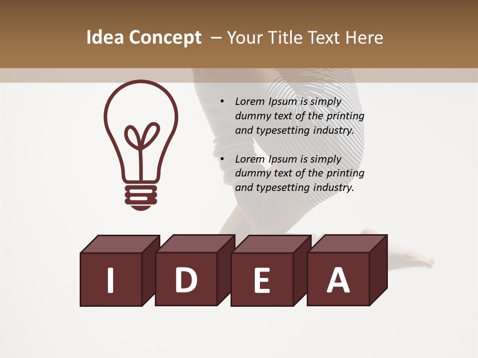 Stretching Leap Grace PowerPoint Template