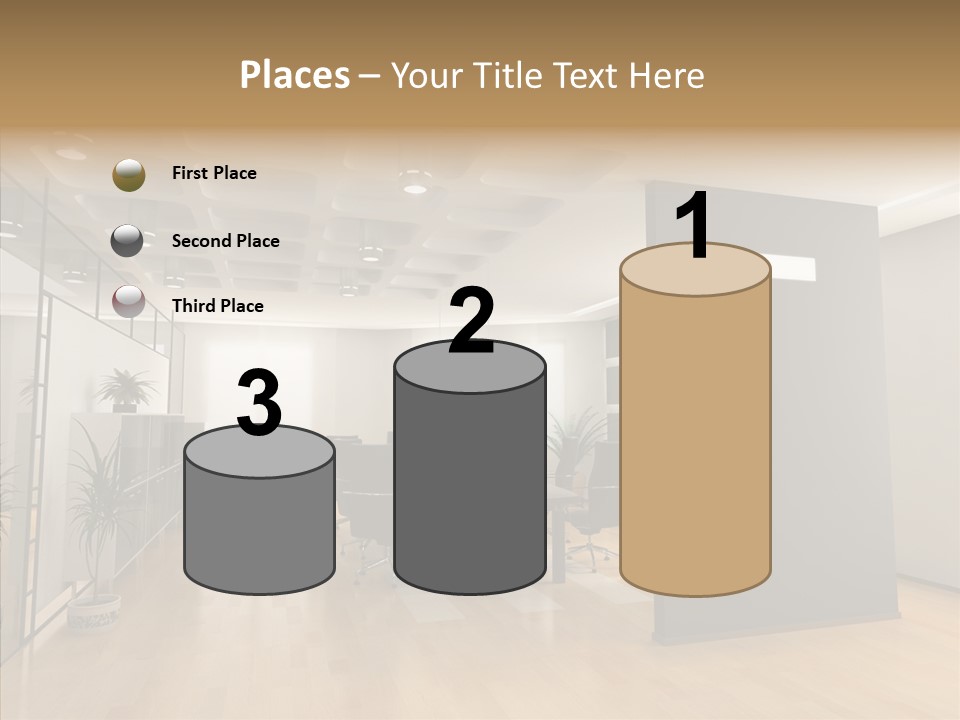 Desks Room Corporation PowerPoint Template